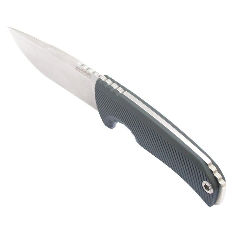 SOG Tellus FX Full-Sized Fixed Blade Knife 4.2" Full-Tang CRYO 440C Steel Blade GRN Handle UMS Compatible Sheath, Wolf Gray