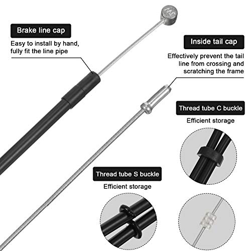 18-Piece Bicycle Brake Cable Set for Mountain & Road Bikes