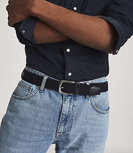 Stretch Belt for Men - Adjustable Braided Nylon Elastic Belt