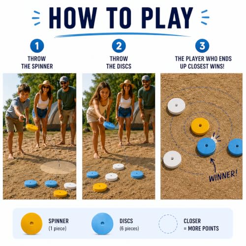 Tejo Beach Game Set – Complete 13-Disc Set with Carrying Handle