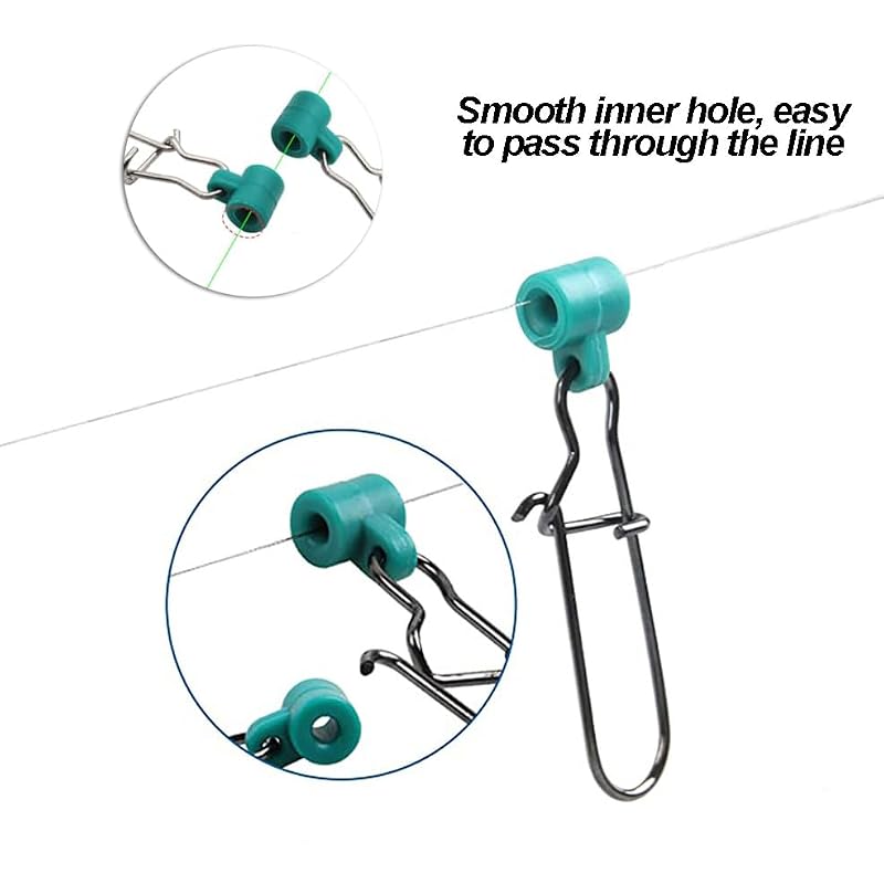 Heavy Duty Fishing Line Sinker Slide with Duo Lock Snap - 25PCS