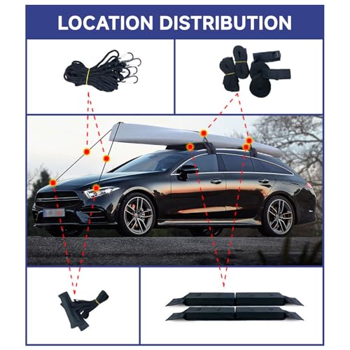 Soft Roof Rack for Kayak, Surfboard, & Luggage - 600D Oxford