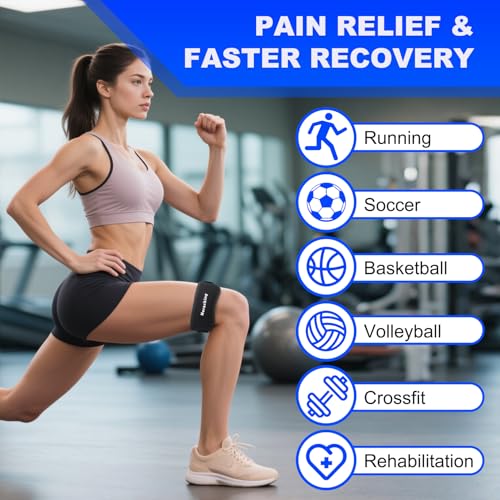 Neracking Blue-Inside Adjustable IT Band Relief Strap for Running & Cycling