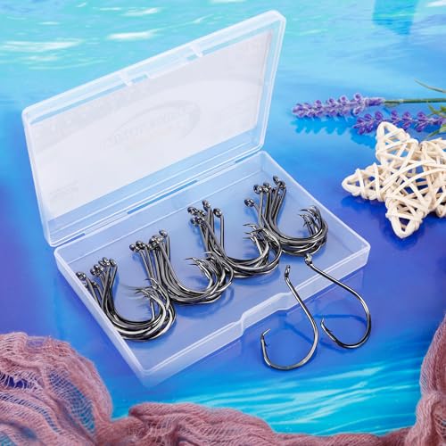 Circle Hooks for Saltwater Fishing - 40pcs Size 3/0