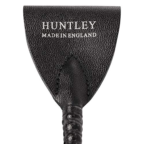 Huntley Equestrian 16-Inch Leather Jumping Bat Riding Crop with Leather Handle
