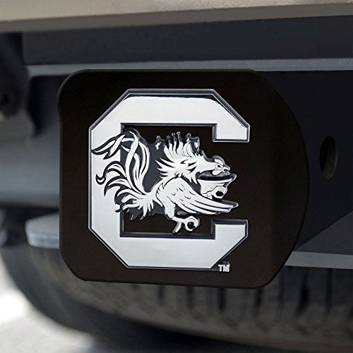 Black Metal Hitch Cover with 3D South Carolina Gamecocks Emblem