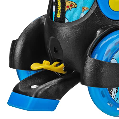 Beginner Adjustable Roller Skates for Kids - Pizza Shark / Small (7-11)