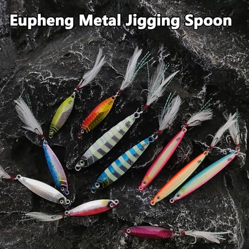 Micro Shore Jigging Lure Set - 6PCS 1/4oz Metal Fishing Jigs