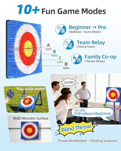 Axe Throwing Game Set with 12 Throwing Pieces - Indoor & Outdoor Fun