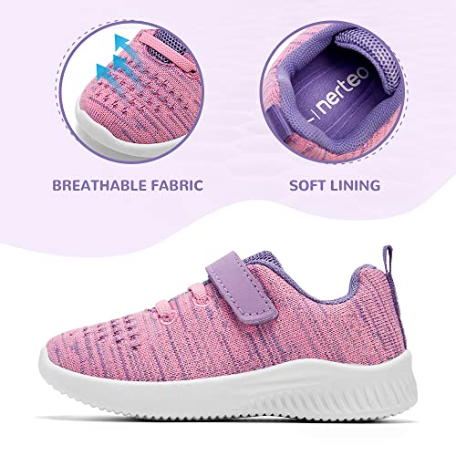 NERTEO Toddler Kids Shoes Running Sneakers Purple/Pink 12 Little Kid