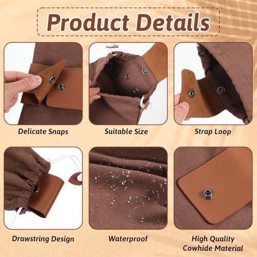 Outdoor Foraging Bag - Waxed Canvas Hiking Pouch with Drawstring