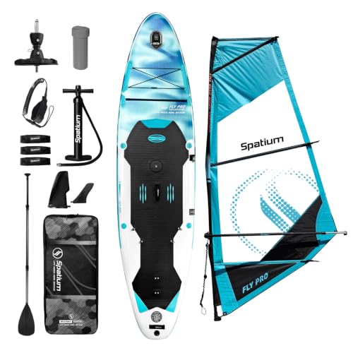 Inflatable Windsurfing Sail & Board Set - Blue, 5 m²