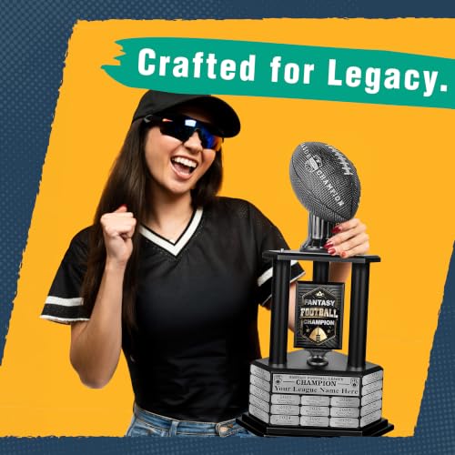 26" Fantasy Football Trophy - 19-Year Perpetual Award, Customizable