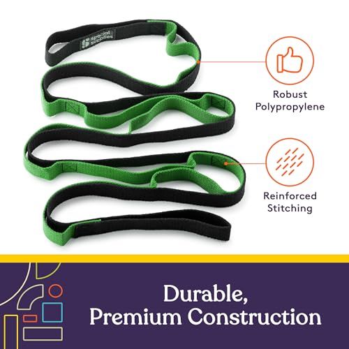 Yoga Stretching & Fitness Bundle with Resistance Bands and Balance Pad