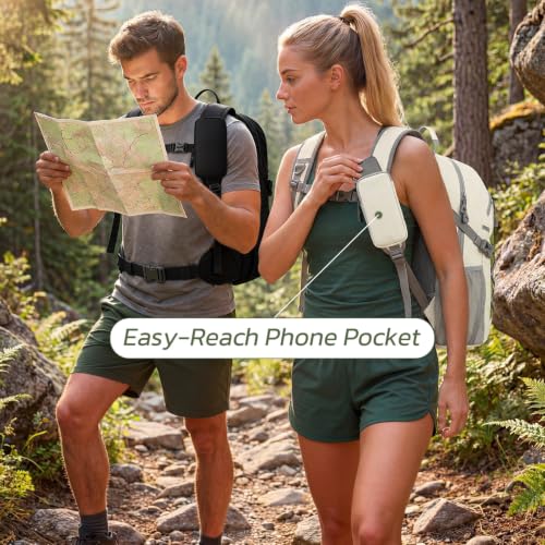 TILYMOL 30L Travel Hiking Backpack with Hydration System - Black