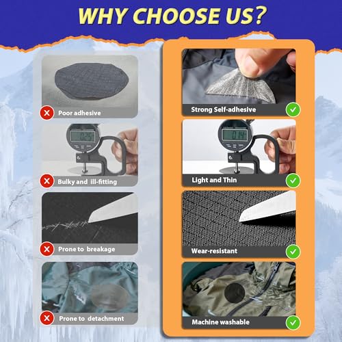 18 Pcs Down Jacket Repair Patch Kit - Waterproof Nylon Fabric