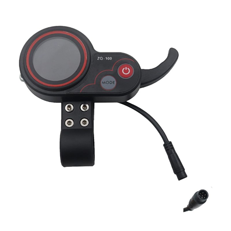 Wokyo ZQ-100 6 Pin Electric Scooter LCD Display Throttle Meter, Communication Instrument for Electric Scooter Controller, Electric Scooter Display Panel with Thumb Throttle Control