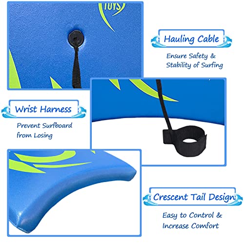 Lightweight Body Board with EPS Core - 33-Inch Blue