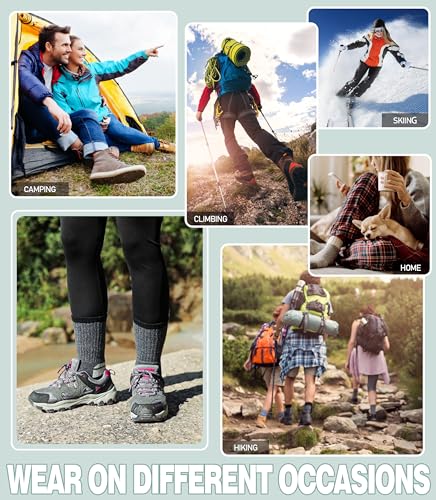 Yebing Merino Wool Hiking Socks for Womens Thermal Warm Winter Boot
