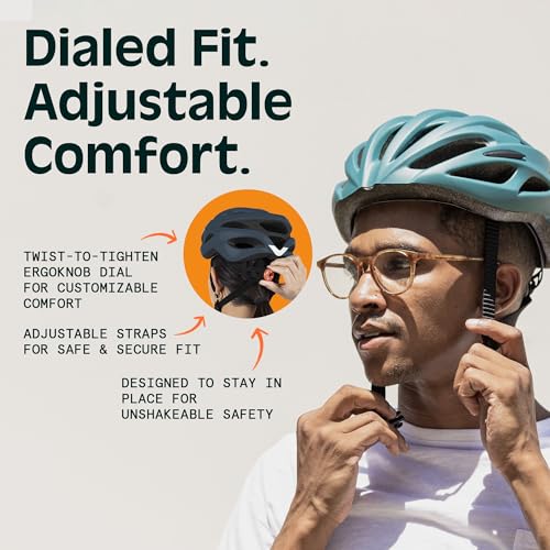 Silas Road Bike Helmet - Adjustable 54-61cm with LED Light - Matte Graphite