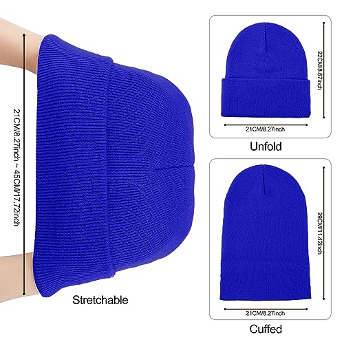 Jewel Blue Knit Beanie for Men & Women - Winter Hat