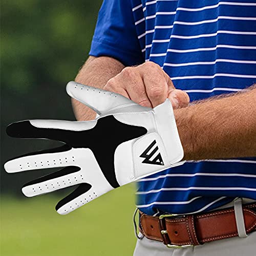 Men's Golf Gloves - Durable Japanese Synthetic, Left Hand - Small