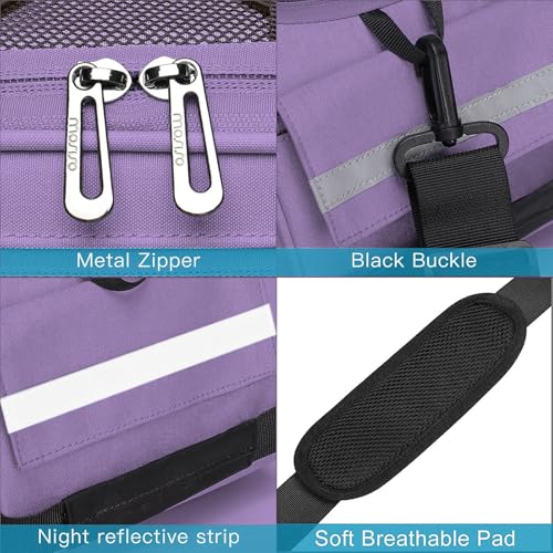 MOSISO Waterproof Bicycle Trunk Bag Pannier Rear Seat Pack - Purple
