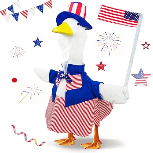 Patriotic 4th of July Goose Outfit for 23" Statue - Uncle Sam Costume