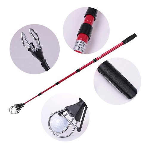 Aquadalus 15 feet Club Golf Retriever for Water, Telescopic Retriever with Headcover, Stainless Telescopic Extendable Golf Ball Retriever