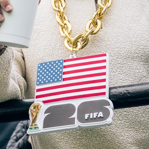 17" FIFA World Cup Fan Chain Necklace - USA 26 - Lightweight & Comfortable