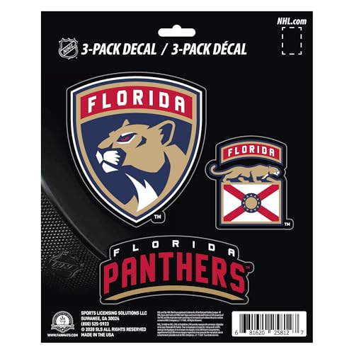 NHL 3-Piece Decal Set - Florida Panthers - UV Resistant