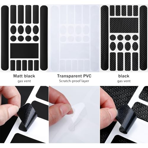 Bicycle Chainstay Protector - 3 Pieces (2 Clear + 1 Black)