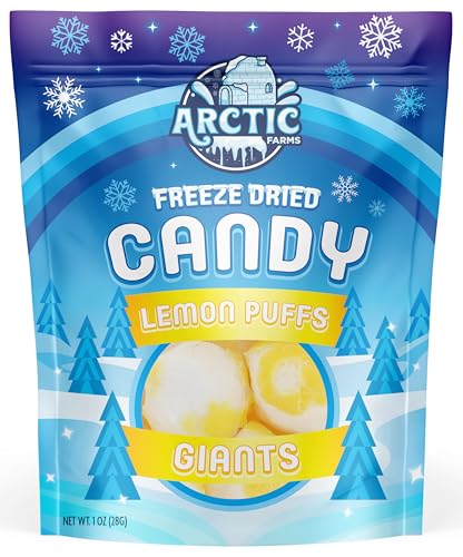 Freeze Dried Sour Lemon Puff Giants Candy - 1oz Pack