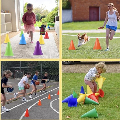 7" Sports Agility Cones - 36 Pack for Training Drills