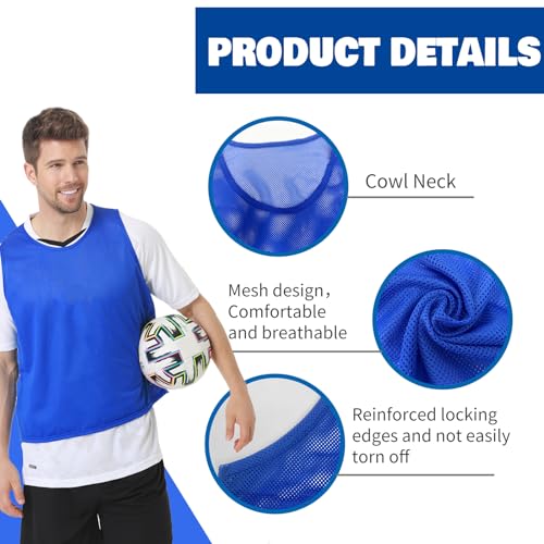Lightweight Mesh Pinnies Scrimmage Vests for Sports - 12/24/48 Pack
