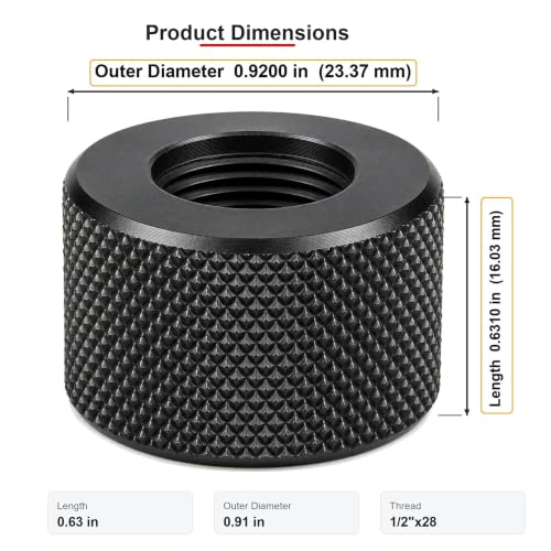 Steel .936 Bull Long Thread Protector - Alloy Steel, 1/2 x 28 TPI