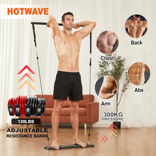Portable Push Up Board & Plank Trainer - Black