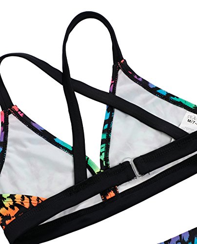 Girls Hawaiian Print Two-Piece Bikini Swimsuit - 12-14 / Leopard