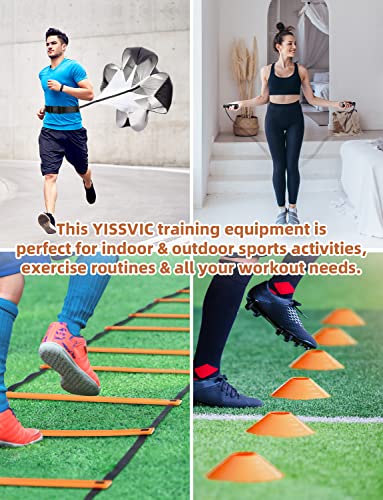 YISSVIC 20 ft Agility Ladder with 12 Adjustable Rungs - Speed & Agility Training