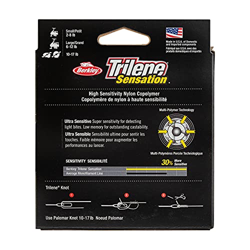 Berkley Trilene Sensation Clear 6 lb Monofilament Fishing Line