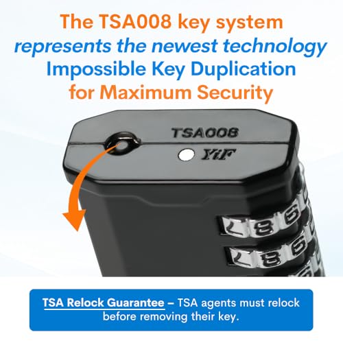 Forge 4-Digit TSA Approved Travel Locks ? Heavy-Duty Combination Padlock for Travel, Gym, Pelican Case. Black 2-Pack.