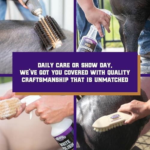 Livestock Grooming Brush - Wooden Barn Brush for Goats, Sheep, Pigs, Cattle