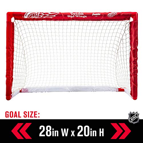 NHL Mini Hockey Set - Kids Indoor Knee Hockey Goal & Sticks - Detroit Red Wings