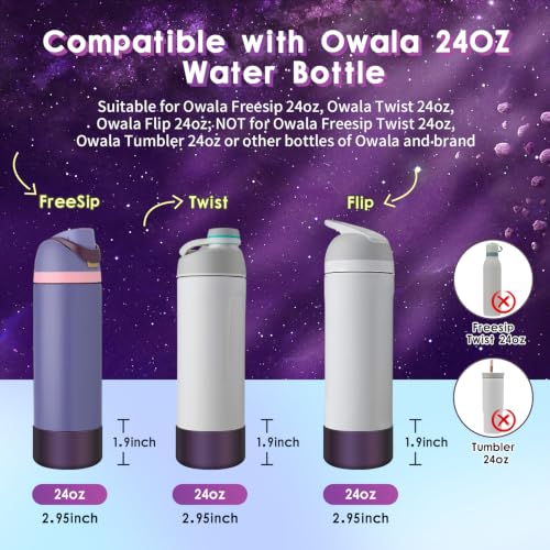 Chameleon Silicone Boot for Owala 24oz Water Bottle - Purple