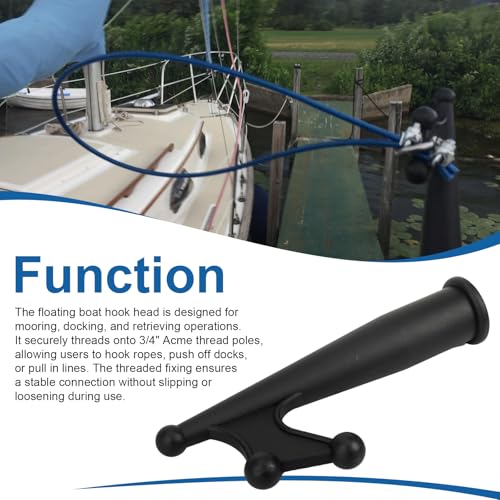 Floating Boat Hook - 3/4" Acme Thread Telescoping Pole Head