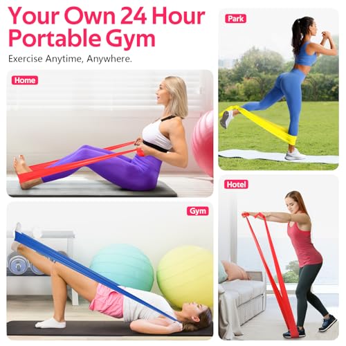 Resistance Bands Set for Strength Training & Physical Therapy - 4.9FT