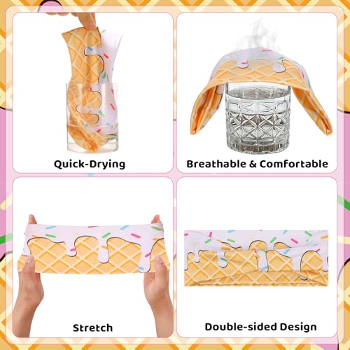 Ice Cream Sports Headbands & Wristbands - Multicolor 6 Pack