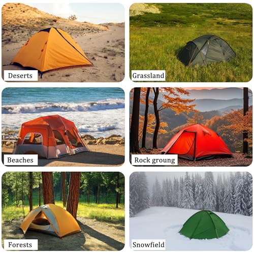 Heavy Duty 8 Inch Metal Tent Stakes - 8 Pcs Camping Pegs