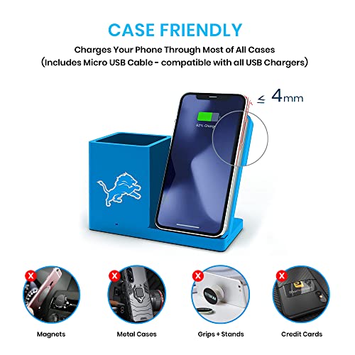 NFL Wireless Charging Stand & Desktop Organizer - Unisex