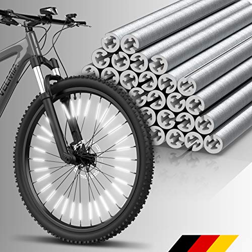 Velmia 36 Pcs Bicycle Spoke Reflectors - 360° Visibility, Easy Mounting